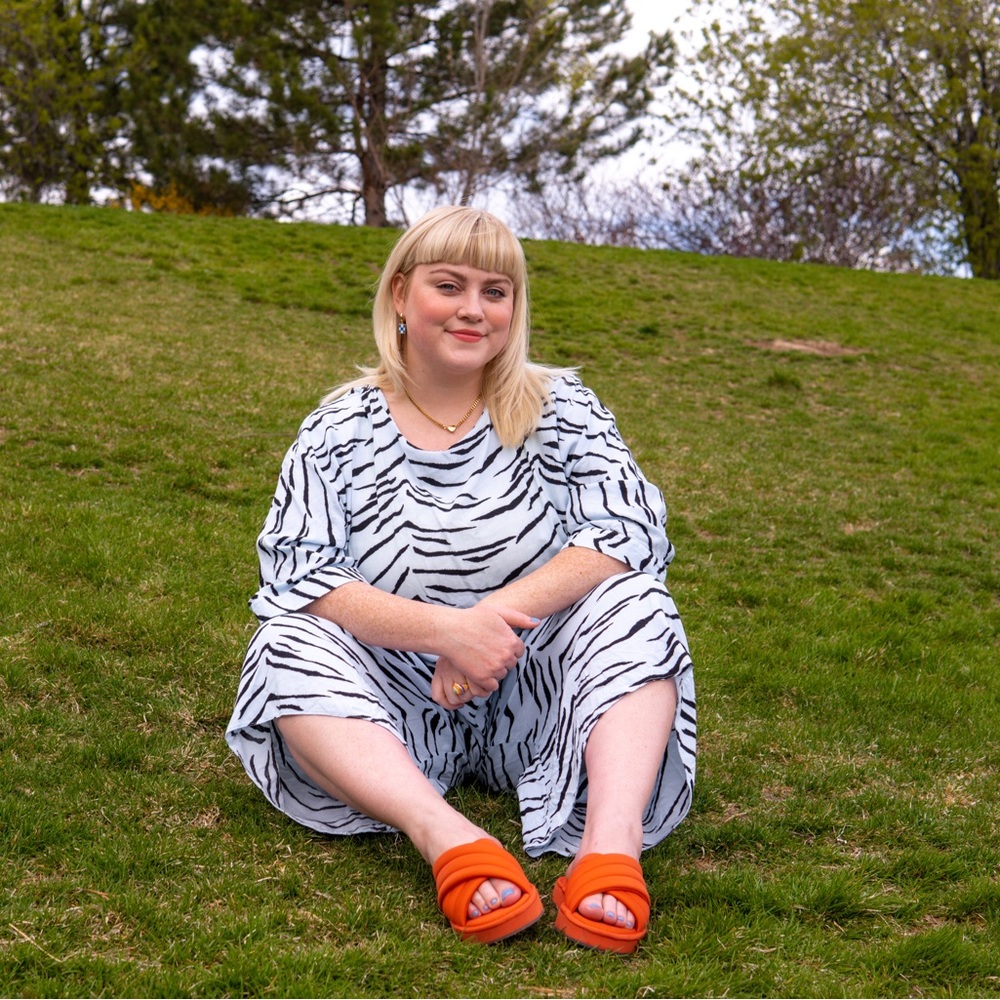 ASOS Light Blue Zebra Print Jumpsuit